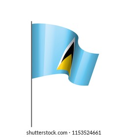 Saint Lucia flag, vector illustration on a white background