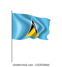 Saint Lucia flag, vector illustration on a white background