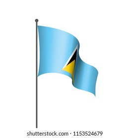 Saint Lucia flag, vector illustration on a white background