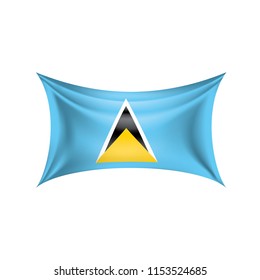 Saint Lucia flag, vector illustration on a white background