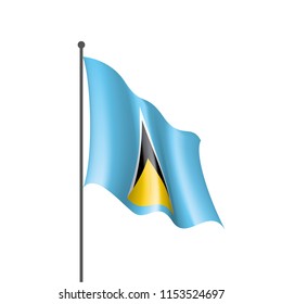 Saint Lucia flag, vector illustration on a white background