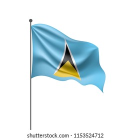 Saint Lucia flag, vector illustration on a white background