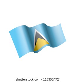 Saint Lucia flag, vector illustration on a white background