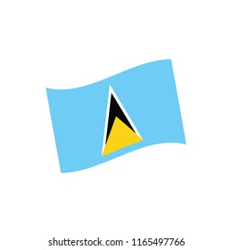 Saint Lucia flag, vector illustration