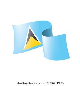 Saint Lucia flag, vector illustration on a white background