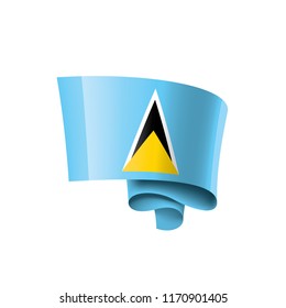Saint Lucia flag, vector illustration on a white background