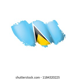 Saint Lucia flag, vector illustration on a white background.
