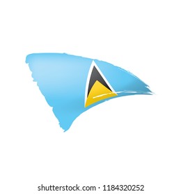 Saint Lucia flag, vector illustration on a white background.