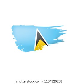 Saint Lucia flag, vector illustration on a white background.