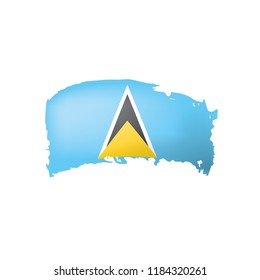 Saint Lucia flag, vector illustration on a white background.