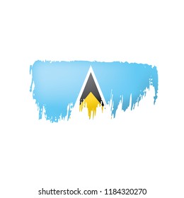 Saint Lucia flag, vector illustration on a white background.