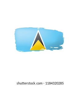 Saint Lucia flag, vector illustration on a white background.