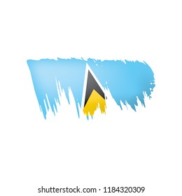 Saint Lucia flag, vector illustration on a white background.