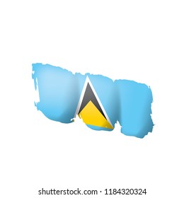 Saint Lucia flag, vector illustration on a white background.