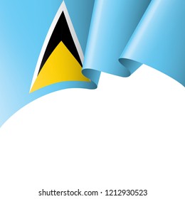 Saint Lucia flag, vector illustration on a white background