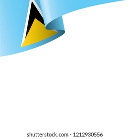 Saint Lucia flag, vector illustration on a white background