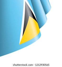 Saint Lucia flag, vector illustration on a white background