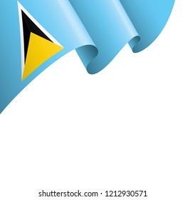 Saint Lucia flag, vector illustration on a white background