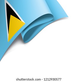 Saint Lucia flag, vector illustration on a white background