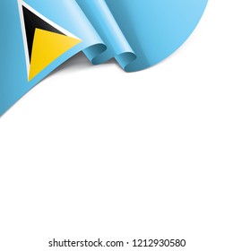 Saint Lucia flag, vector illustration on a white background