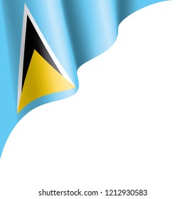 Saint Lucia flag, vector illustration on a white background