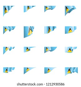 Saint Lucia flag, vector illustration on a white background