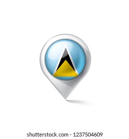 Saint Lucia flag, vector illustration on a white background