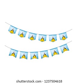 Saint Lucia flag, vector illustration on a white background