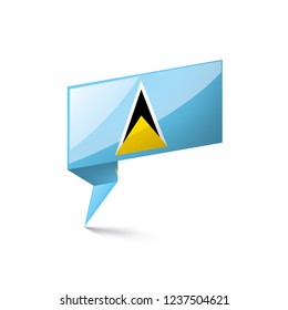 Saint Lucia flag, vector illustration on a white background