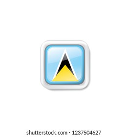 Saint Lucia flag, vector illustration on a white background