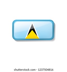 Saint Lucia flag, vector illustration on a white background