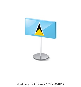 Saint Lucia flag, vector illustration on a white background