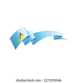 Saint Lucia flag, vector illustration on a white background