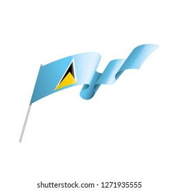 Saint Lucia flag, vector illustration on a white background