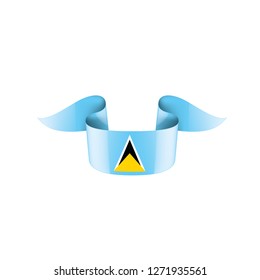 Saint Lucia flag, vector illustration on a white background