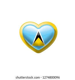 Saint Lucia flag, vector illustration on a white background