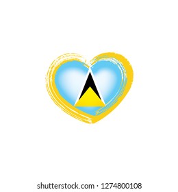 Saint Lucia flag, vector illustration on a white background