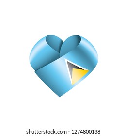 Saint Lucia flag, vector illustration on a white background