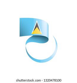 Saint Lucia flag, vector illustration on a white background