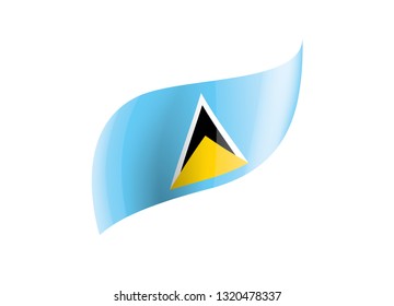 Saint Lucia flag, vector illustration on a white background