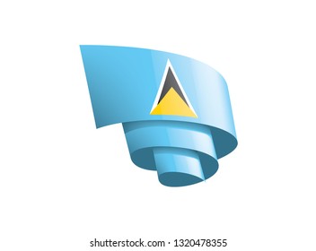 Saint Lucia flag, vector illustration on a white background