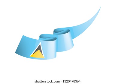 Saint Lucia flag, vector illustration on a white background