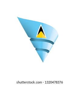 Saint Lucia flag, vector illustration on a white background