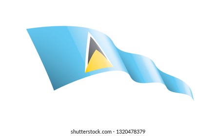 Saint Lucia flag, vector illustration on a white background