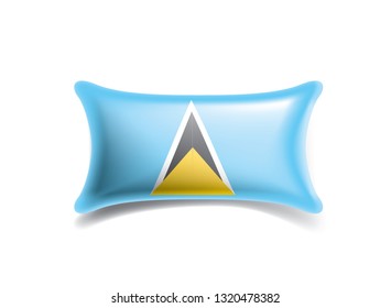 Saint Lucia flag, vector illustration on a white background