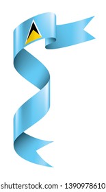 Saint Lucia flag, vector illustration on a white background