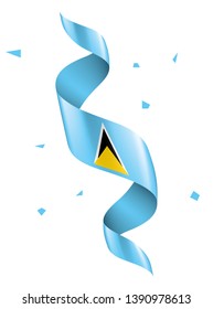 Saint Lucia flag, vector illustration on a white background