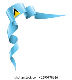 Saint Lucia flag, vector illustration on a white background