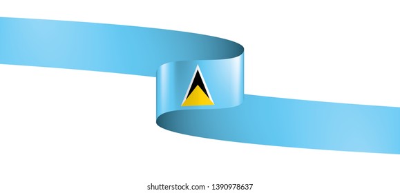 Saint Lucia flag, vector illustration on a white background