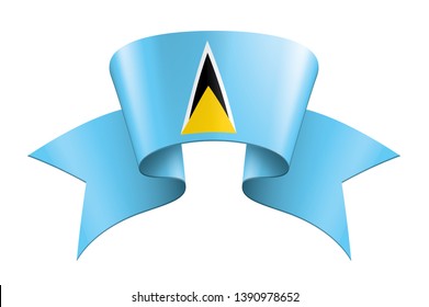 Saint Lucia flag, vector illustration on a white background